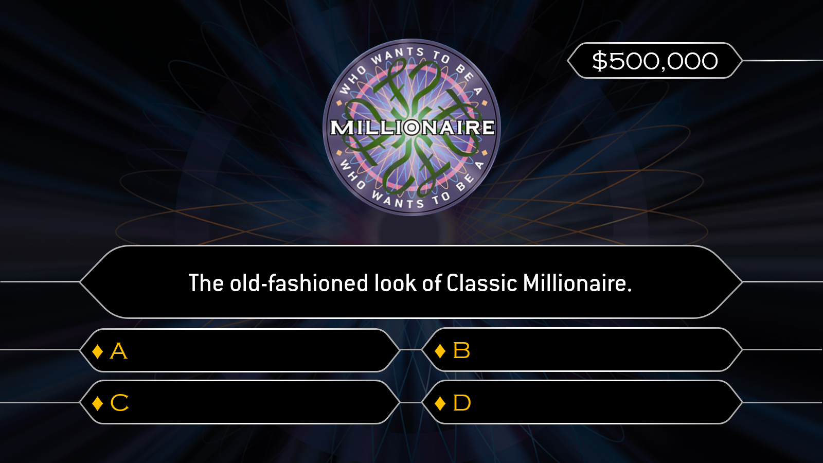who wants to be a millionaire game show template